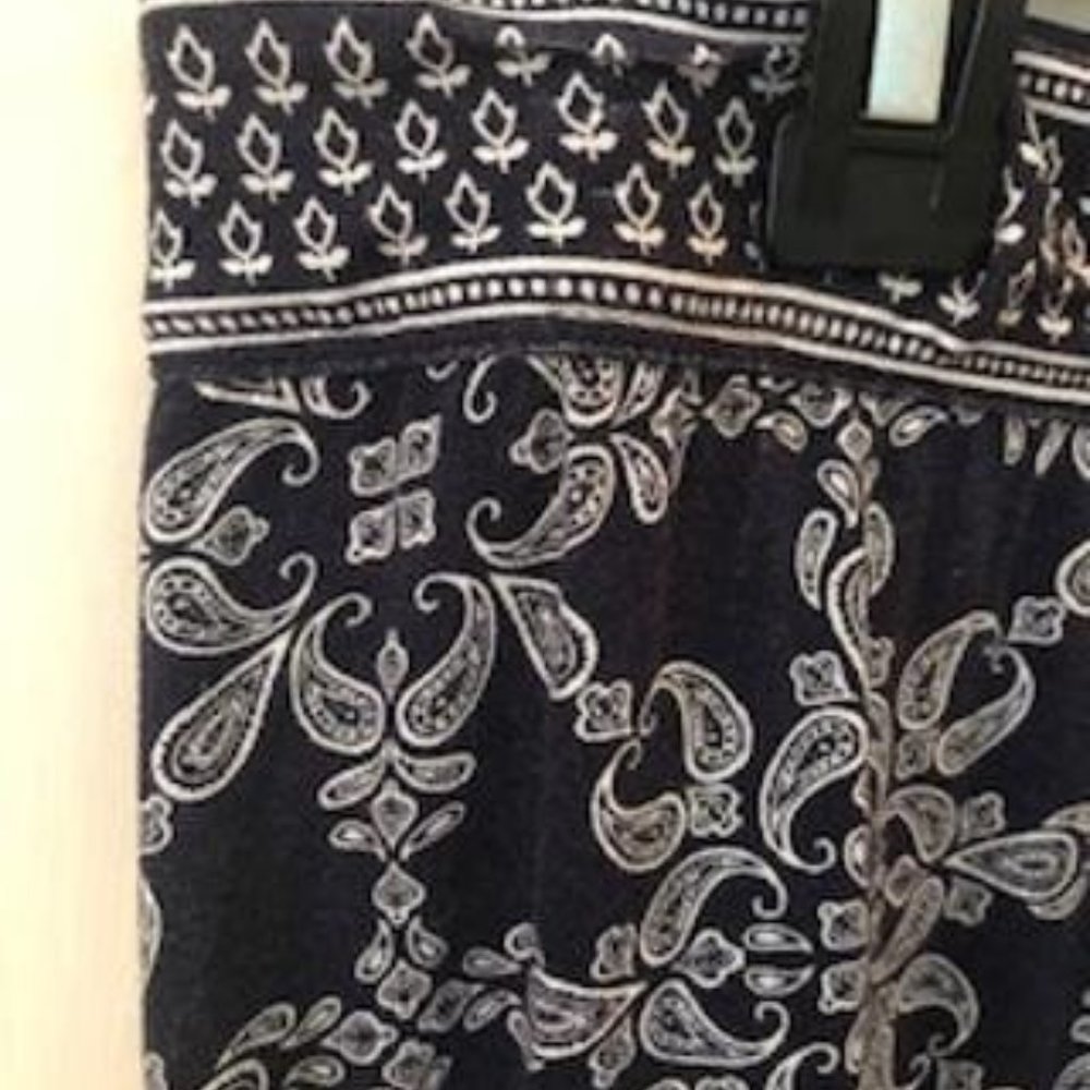 Navy Blue and White Skirt